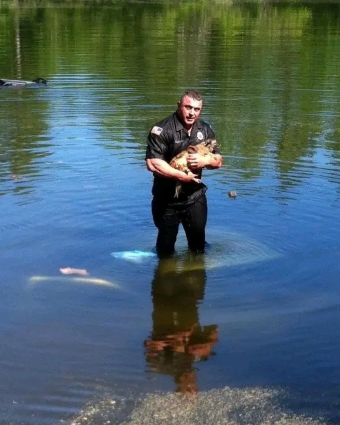 When Courage Meets Compassion: The Day an Officer Dove Into the Flood to Save a Life
